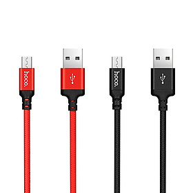 Cáp Sạc Micro-USB Hoco X14 2 Mét, SIÊU BỀN Cho Android, Samsung, Xiaomi, Oppo,... - Hàng Chính Hãng - ĐEN - 1 M