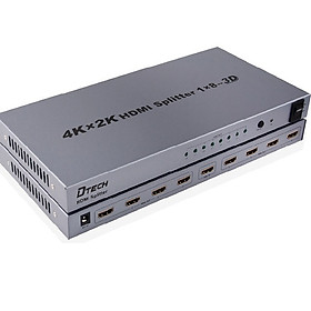 Mua Bộ chia cổng HDMI 1 ra 8 - Hàng chính hãng - Dtech DT-7148 Hỗ trợ 4Kx2K
