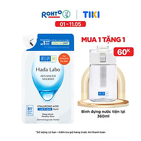 Túi refill lotion dưỡng ẩm Hada Labo Advance Nourish Hyaluronic Acid cho da thường và da khô 170ml