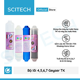 BÁO GIÁ Lõi Lọc Nước 4 5 6 | Shopee Lazada Sendo Tiki mới nhất 42 Bộ lõi số 4,5,6,7 máy lọc nước Nano Geyser TK by Scitech (Lõi T33 lớn-T33-Khoáng-Khoáng/Nano Silver) - Hàng chính hãng