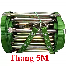 Thang dây thoát hiểm 5M có 2 móc lớn