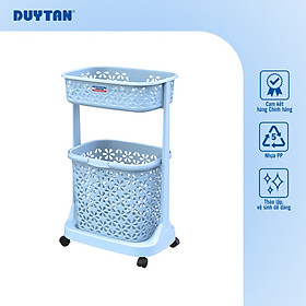 Kệ bông nhựa duy tân 2 tầng có bánh xe - 14303