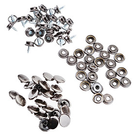 75Pcs Boat Marine Canvas Cover Snap Fasteners 3/8'' Screw Stud Button Socket