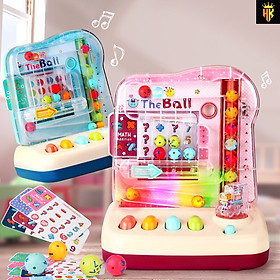 Máy Trò Chơi Bắt Bóng Lăn The Ball PinBall Vemila kèm thẻ toán học, đồ chơi giáo dục sớm tập phối hợp tay mắt rèn luyện