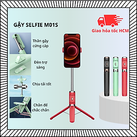 Gậy tự sướng 3 chân M01S trượng selfie/ tripod,chụp hình, livestream xoay 360 chừng, với remote tinh chỉnh kể từ xa vời - Hàng chủ yếu hãng