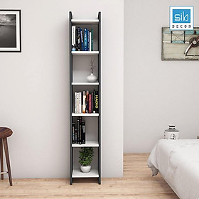 Mua Kệ Sách Gỗ Để Sàn Phòng Khách SIB Decor 155 x 28.6 x 22cm Gỗ Chống Ẩm  Kèm Pát Chống Đổ An Toàn