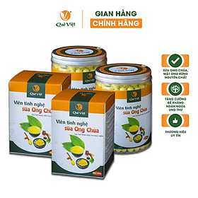 Viên Tinh nghệ sữa ong chúa Quê Việt - tăng sức đề kháng, kháng viêm, chống oxy hóa, ngăn ngừa ung thư