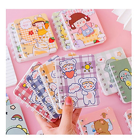 Set 4 Sổ tay lò xo ghi chú dạng có kẻ ngang kích thước A7 80 tờ