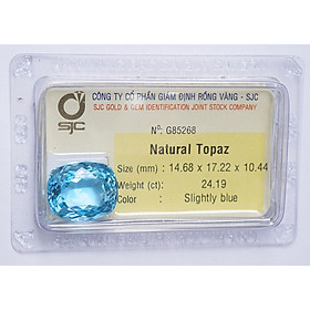 Mua Viên đá kiểm định Topaz tự nhiên mài giác vuông - chữ nhật - 85268