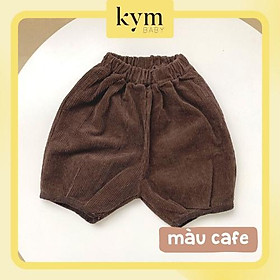 Quần short nhung viền lai sành điệu cho bé Q515