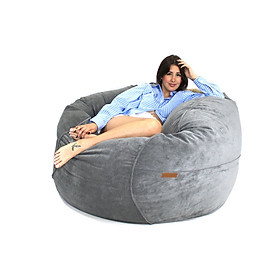 Mua Ghế lười bằng foam Lazysac siêu êm ái  không lo xẹp  sang trọng  phù hợp mọi không gian (Tặng gác chân+  gối)