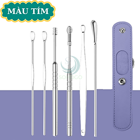 Dụng Cụ Lấy Ráy Tai Inox 360°- Tai Sạch – Dụng Cụ Vệ Sinh Tai Thông Minh- Bộ Lấy Ráy Tai Xoắn Ốc Chuyên Dụng- Dụng Cụ Vệ Sinh Tai Không Đau Inox Cao Cấp- Dụng Cụ Lấy Ráy Tai Xoay 360 Độ Kèm Bao Đựng