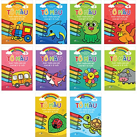 Sách Bộ 10 Cuốn Tô Màu Phát Triển Não Bộ Cho Bé 1-5 Tuổi