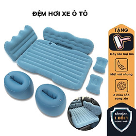 Mua Nệm Hơi Ô Tô Combo Đệm Ngủ Bơm Hơi Kèm Máy Bơm Điện + Tặng cây lăn bụi