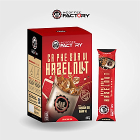 Cà phê sữa vị hazelnut hòa tan The Coffee Factory (Hộp 15 gói x 16g)