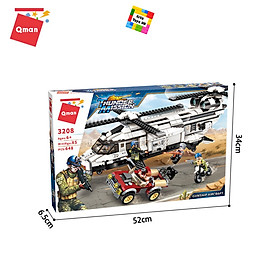 Đồ Chơi Lắp Ráp Quân Sự Qman 3208 Máy Bay Phi Cơ 648 Chi Tiết 5 Minifigures Cho Trẻ Từ 6 Tuổi