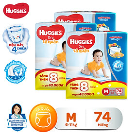 Combo 3 tã quần Huggies Pants Super Jumbo M74SG