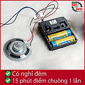 Mua Bộ máy phát nhạc chuông điểm giờ cho đồng hồ treo tường: điểm nhạc 15 phút 1 lần  3 kiểu nhạc- có chế độ nghỉ đêm