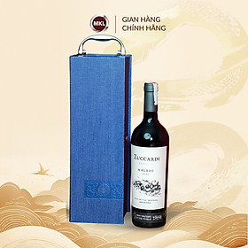 Rượu vang đỏ Argentina Zuccardi Serie A Malbec 750ml 14.5% kèm hộp đơn xanh nắp gập - Hàng chính hãng