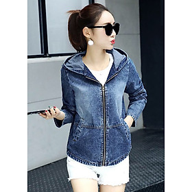 Áo Khoác Jean Nữ In Hình