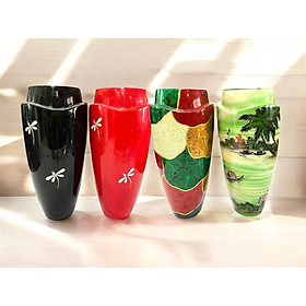 Bình Hoa Sơn Mài - Mã B05 | Dáng Trụ Thanh Lịch | Size 34x16 cm