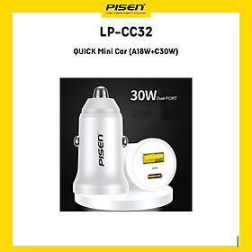 Mua Sạc PISEN Quick Mini Dual Port QP 30W Car (A18W+C30W) (LP-CC32) - Hàng chính hãng  bảo hành 18 tháng