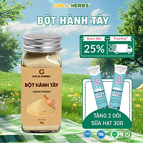 Bột Hành Tây Sấy Lạnh Goldzherbs – Hũ 50g