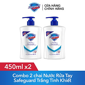 Combo 2 Chai Nước Rửa Tay SAFEGUARD Trắng Tinh Khiết 450ml