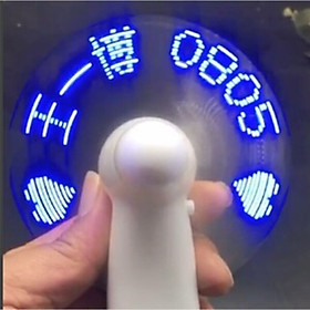 Quạt BÁC QUÂN NHẤT TIÊU VƯƠNG NHẤT BÁC TIÊU CHIẾN đèn LED chạy chữ cầm tay