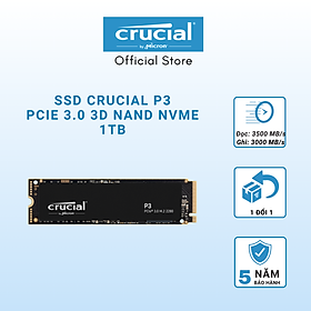 Mua SSD CRUCIAL P3 Gen 3 NVMe 1000GB - CT1000P3SSD8 - HÀNG CHÍNH HÃNG