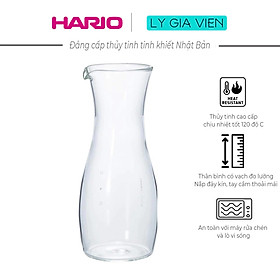 Bình Nước Thủy Tinh Giữ Nhiệt Hario Heatproof Decanter 300ml