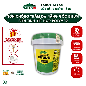 Thùng 18 Kg Sơn Chống Thấm Đa Năng Gốc Bitum TAIKO BITSUN - Keo Sơn Chống Thấm Bể Cá Koi, Sàn Mái Nhà, Móng Nhà, Bể Âm