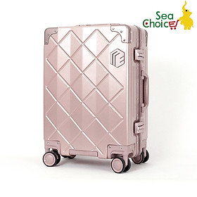 Vali du lịch Sea Choice Khung nhôm Size 20 Có thể đặt Power Bank của bạn chất liệu PC có khóa TSA bền đẹp 4 bánh xe - Bảo hành 5 năm - Đen