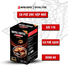Cà Phê Đen Đá Napoli Coffee (6 gói x 17g) -Cafe Hoà Tan 2IN1 Từ Arabica Hạt SẠCH Chua Nhẹ Hậu Ngọt Chuẩn Gu Mạnh