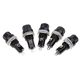 5Pcs AC 125V/15A 250V/10A 12mm Thread Screw   Panel Mounted Fuse Holders