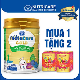 Tặng 2 lọ yến Sữa bột Nutricare MetaCare Gold 1+ tiêu hóa khỏe tăng hấp