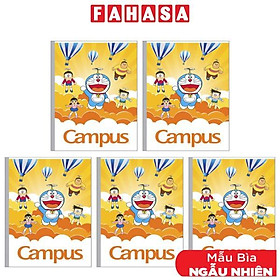 Combo 5 Tập Doraemon B5 4 Ô Ly 80 Trang ĐL 100g/m2 - Campus NB-BDSK80