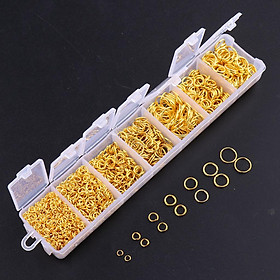 1500Pcs Open Jump Rings Jewelry Findings Kit with Storage Box for Jewelry Making Color Choice