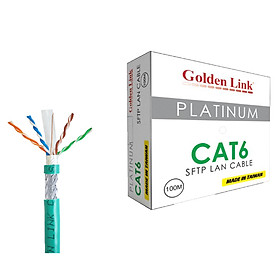 Cáp Mạng Golden Link Platinum CAT6E SFTP 100m/305M (Màu XANH LÁ) - Hàng Chính Hãng