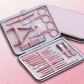 BỘ KIỀM LÀM MÓNG CAO CẤP GỒM 18 CHI TIẾT - BỘ DỤNG CỤ CHĂM SÓC LÀM MÓNG ĐA NĂNG TẶNG KÈM HỘP