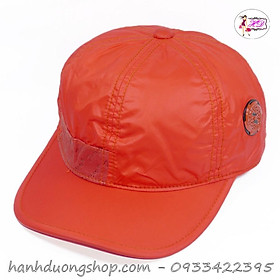 Nón kết nam mũ lưỡi trai Z Caps chất liệu vải dù vá da kết hợp sò to khóa cao cấp - Màu cam
