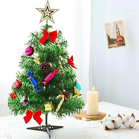 Cây thông noel mini để bàn 60cm sẵn phụ kiện trang trí giáng sinh