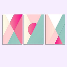Mua Bộ 3 Tranh Canvas Không Viền Trang Trí Họa Tiết  Hình Học  W303 (Size