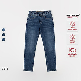 Quần Jeans Nam Cao Cấp VIỆT PHÁP/ Chất Liệu Cotton co giãn, độ bền màu cao 3611