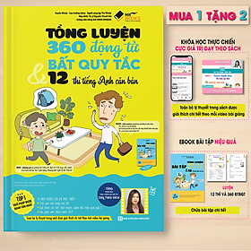 Sách - Tổng luyện 360 động từ bất quy tắc và 12 thì tiếng Anh căn bản - in màu - HITBOOKS