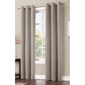 Mua Rèm cửa vải LUCYA18-12 có thanh treo hợp kim nhôm màu gỗ đầu đài hoa - cao cố định 2m5