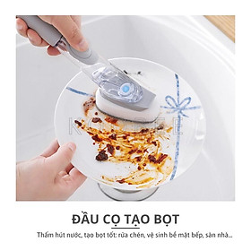 Mua Bộ bàn chải cọ rửa đa năng KooBee - Dụng cụ rửa cọ xoong nồi  rửa bát  cọ bếp có bình chứa tiện lợi (CSNC05)