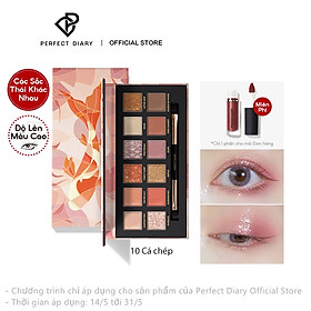 Bộ bảng phấn mắt + son môi Perfect Diary bền màu chống thấm nước (có bán lẻ)