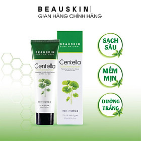 Sữa Rửa Mặt Tạo Bọt Chiết Xuất Rau Má BEAUSKIN Centella Cica Cleasing Foam Sạch Sâu, Dưỡng Ẩm Mềm Mịn Dung Tích 120ml