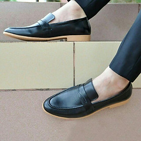 Giày Tây Lê Sang Đai Cánh Én Đế Vàng Lịch Lãm - 42